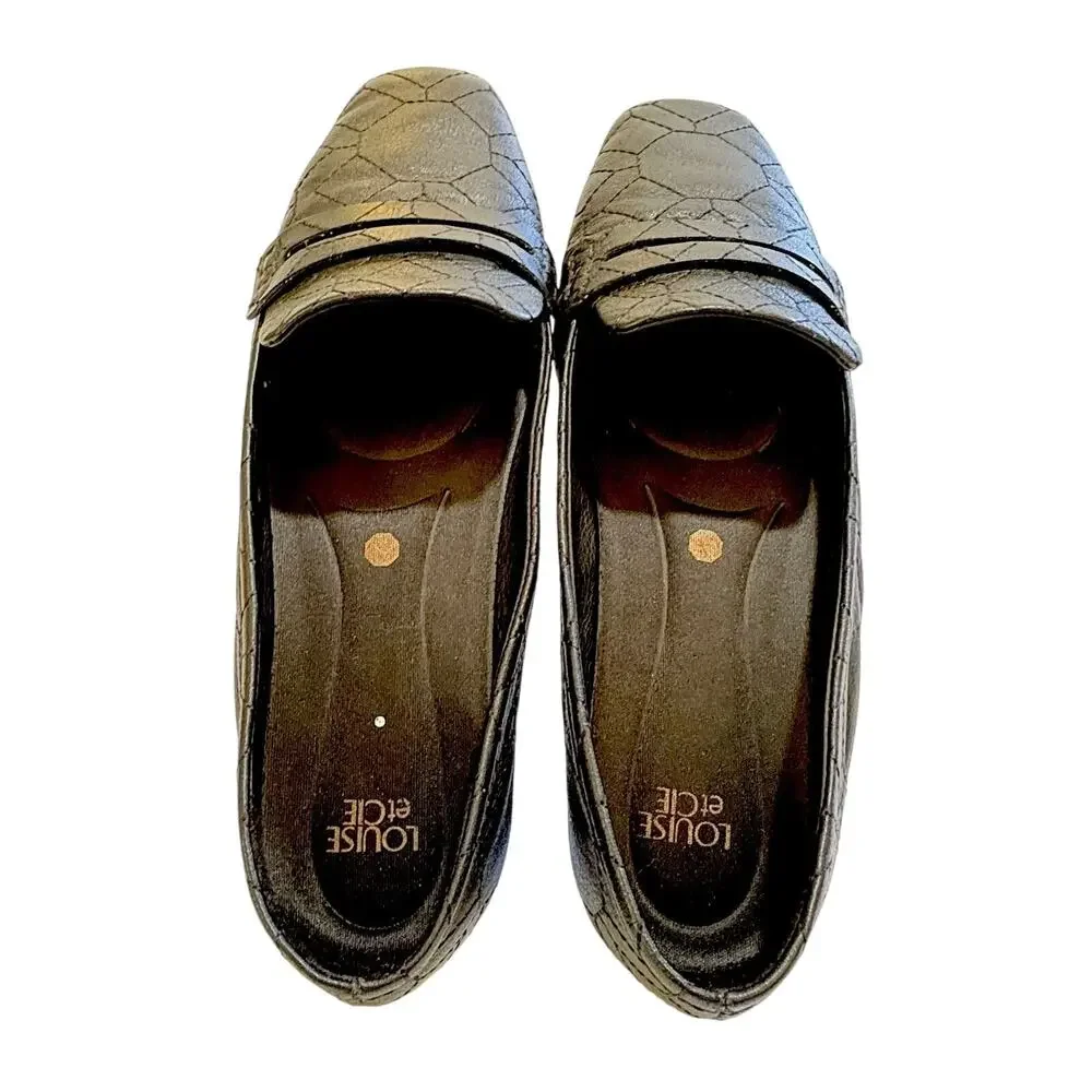 Louise et Cie Lo-Alamea Stylish Classic Black Loafer Flats - Women's Size 7.5 M
